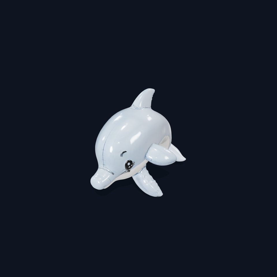 Inflatable Dolphin Toy Model Pack for Rendering